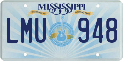MS license plate LMU948