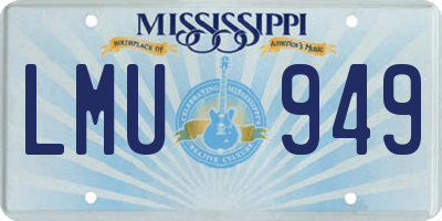 MS license plate LMU949