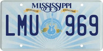 MS license plate LMU969