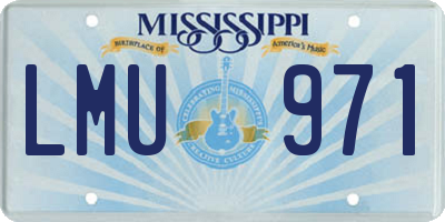 MS license plate LMU971