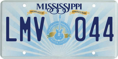 MS license plate LMV044