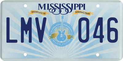 MS license plate LMV046