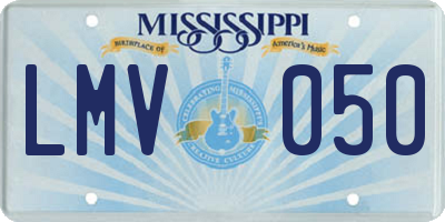 MS license plate LMV050
