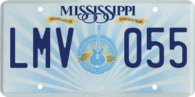 MS license plate LMV055