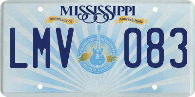 MS license plate LMV083