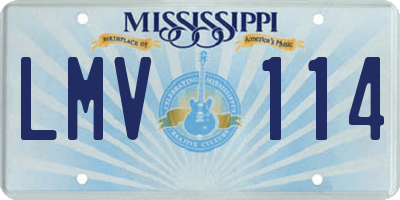 MS license plate LMV114