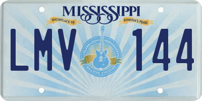MS license plate LMV144