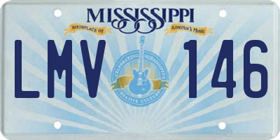 MS license plate LMV146