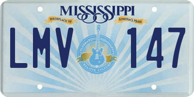 MS license plate LMV147