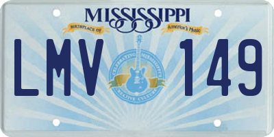 MS license plate LMV149