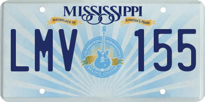 MS license plate LMV155