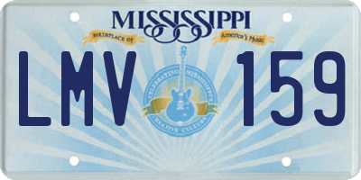 MS license plate LMV159