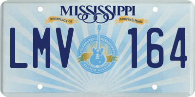 MS license plate LMV164