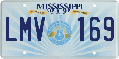 MS license plate LMV169