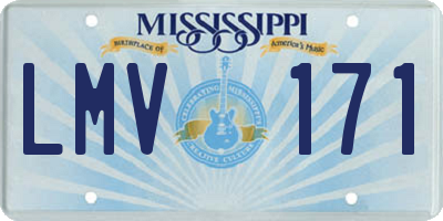 MS license plate LMV171