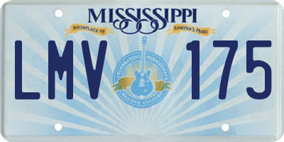 MS license plate LMV175