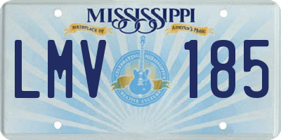 MS license plate LMV185