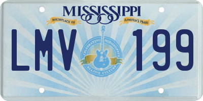 MS license plate LMV199