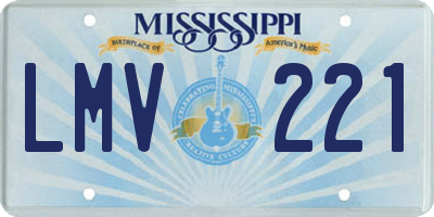 MS license plate LMV221