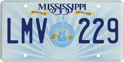 MS license plate LMV229