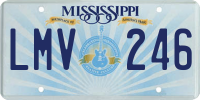 MS license plate LMV246
