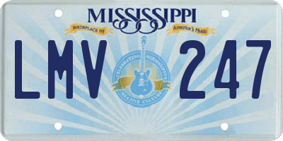 MS license plate LMV247