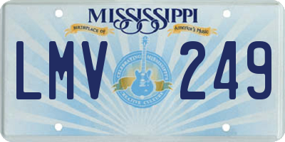 MS license plate LMV249