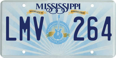MS license plate LMV264