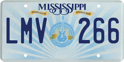 MS license plate LMV266