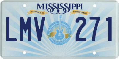 MS license plate LMV271