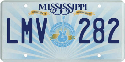 MS license plate LMV282