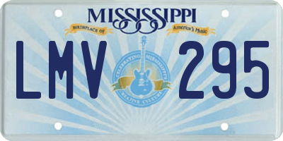 MS license plate LMV295