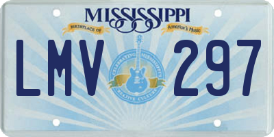 MS license plate LMV297