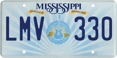 MS license plate LMV330
