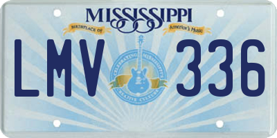 MS license plate LMV336