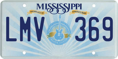 MS license plate LMV369