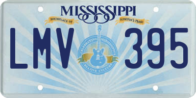 MS license plate LMV395