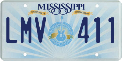 MS license plate LMV411