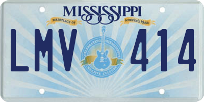 MS license plate LMV414