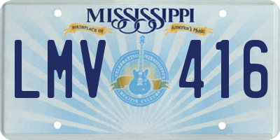 MS license plate LMV416