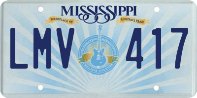 MS license plate LMV417