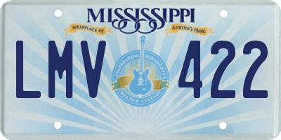MS license plate LMV422