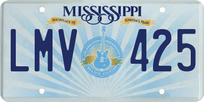 MS license plate LMV425