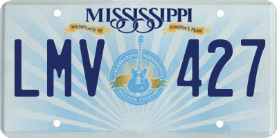 MS license plate LMV427