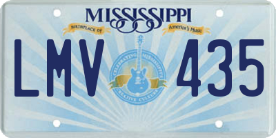 MS license plate LMV435