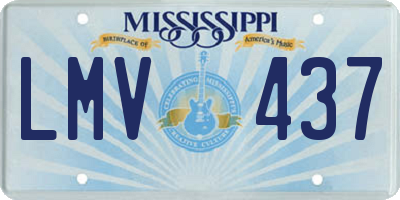 MS license plate LMV437
