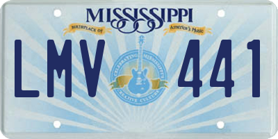 MS license plate LMV441