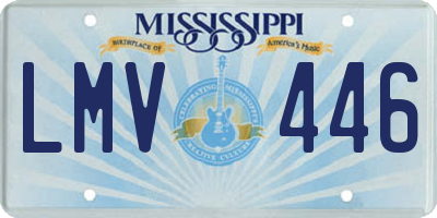 MS license plate LMV446