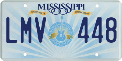 MS license plate LMV448