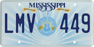 MS license plate LMV449